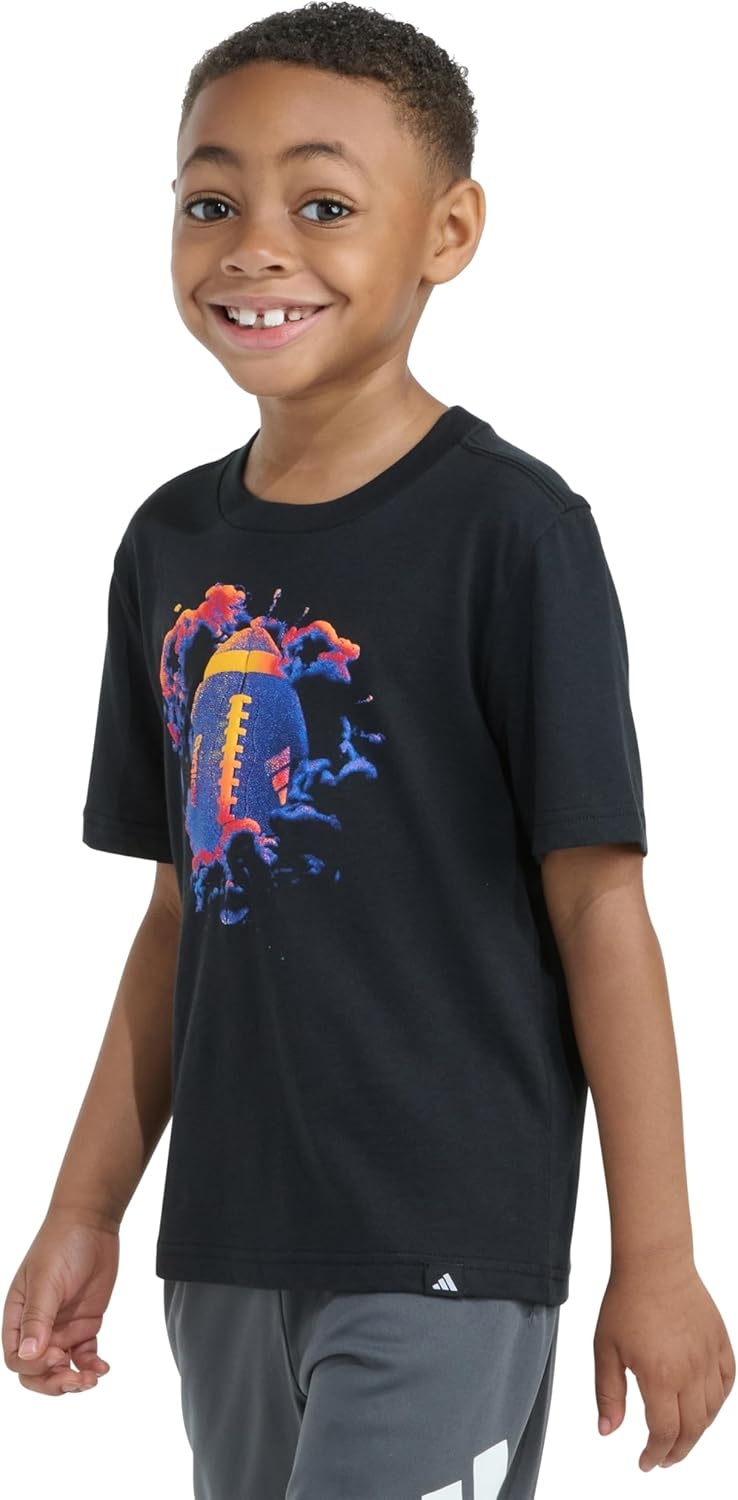 image:imageadidas Baby Boys Short Sleeve World Cup Graphic TeeBlack With Multicolor