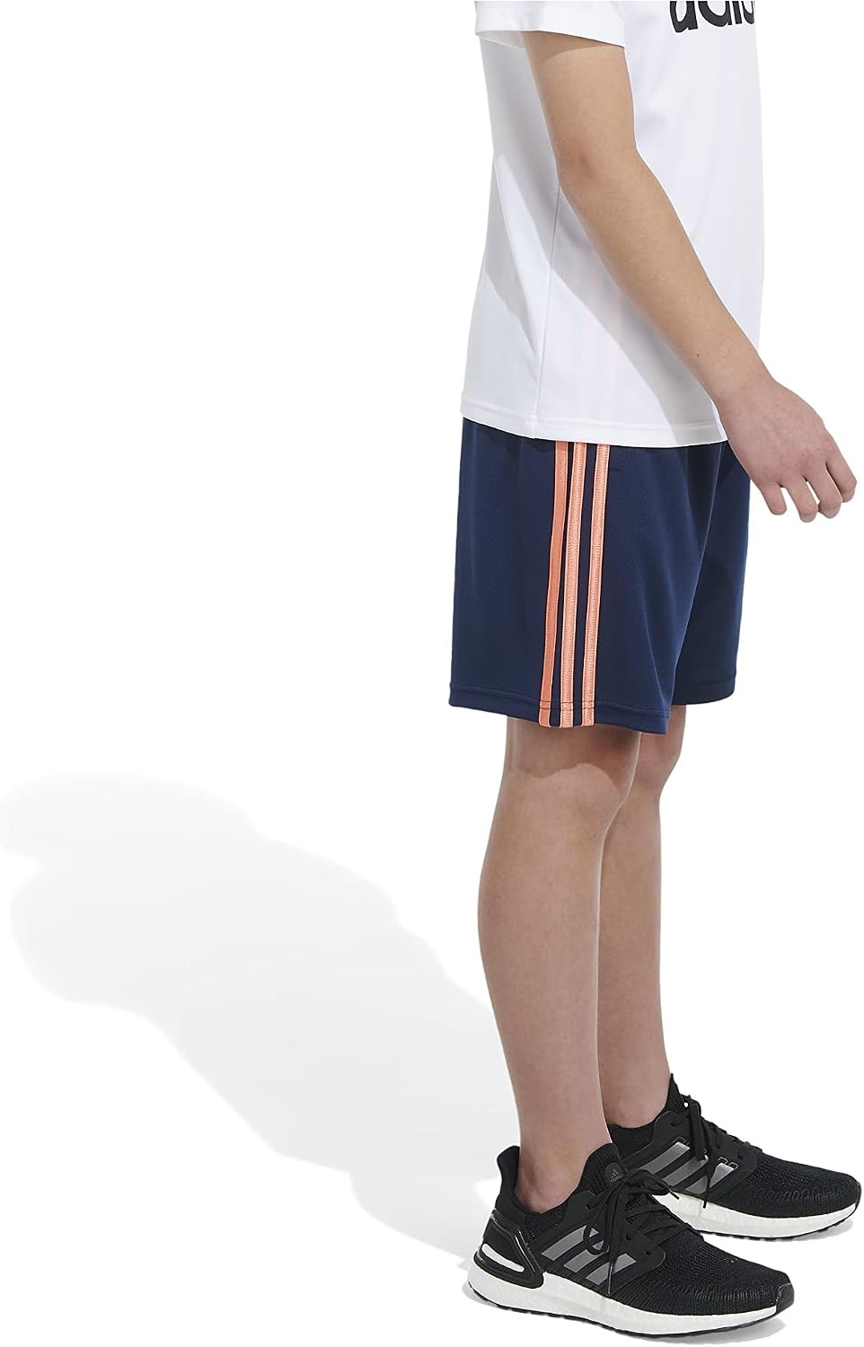 image:imageadidas Boys Classic 3Stripes ShortsCollegiate Navy With Orange