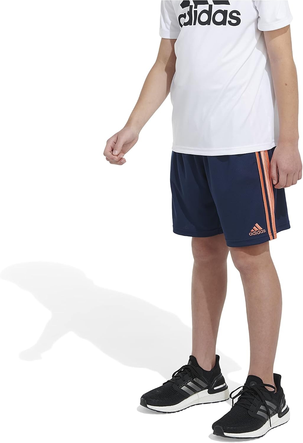 image:imageadidas Boys Classic 3Stripes ShortsCollegiate Navy With Orange