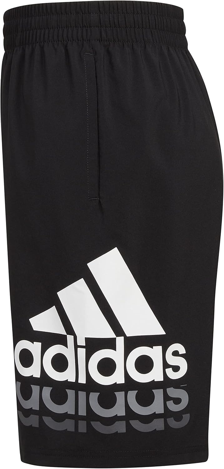 image:imageadidas Boys Elastic Waistband Essential Woven Sportswear ShortsBlack