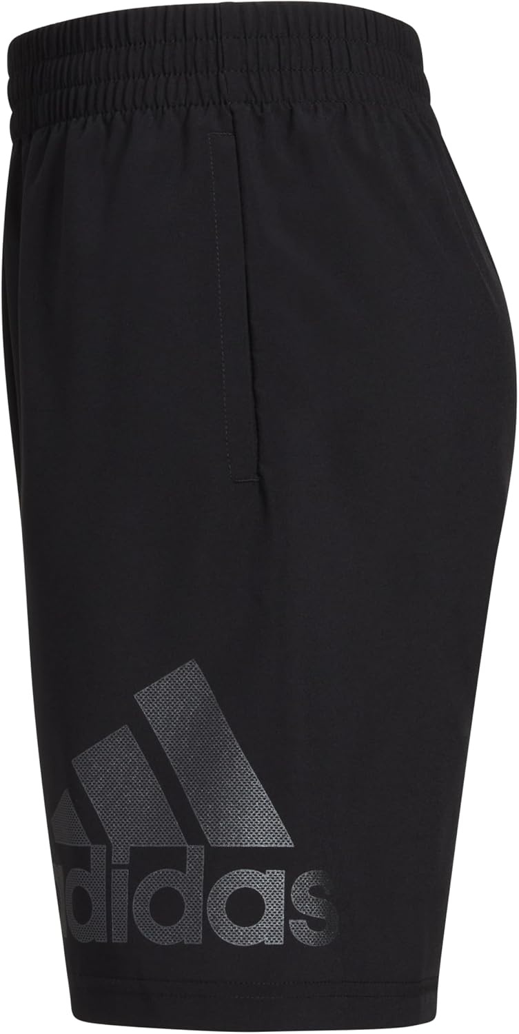 image:imageadidas Boys Elastic Waistband Essential Woven Sportswear ShortsBlackBlack
