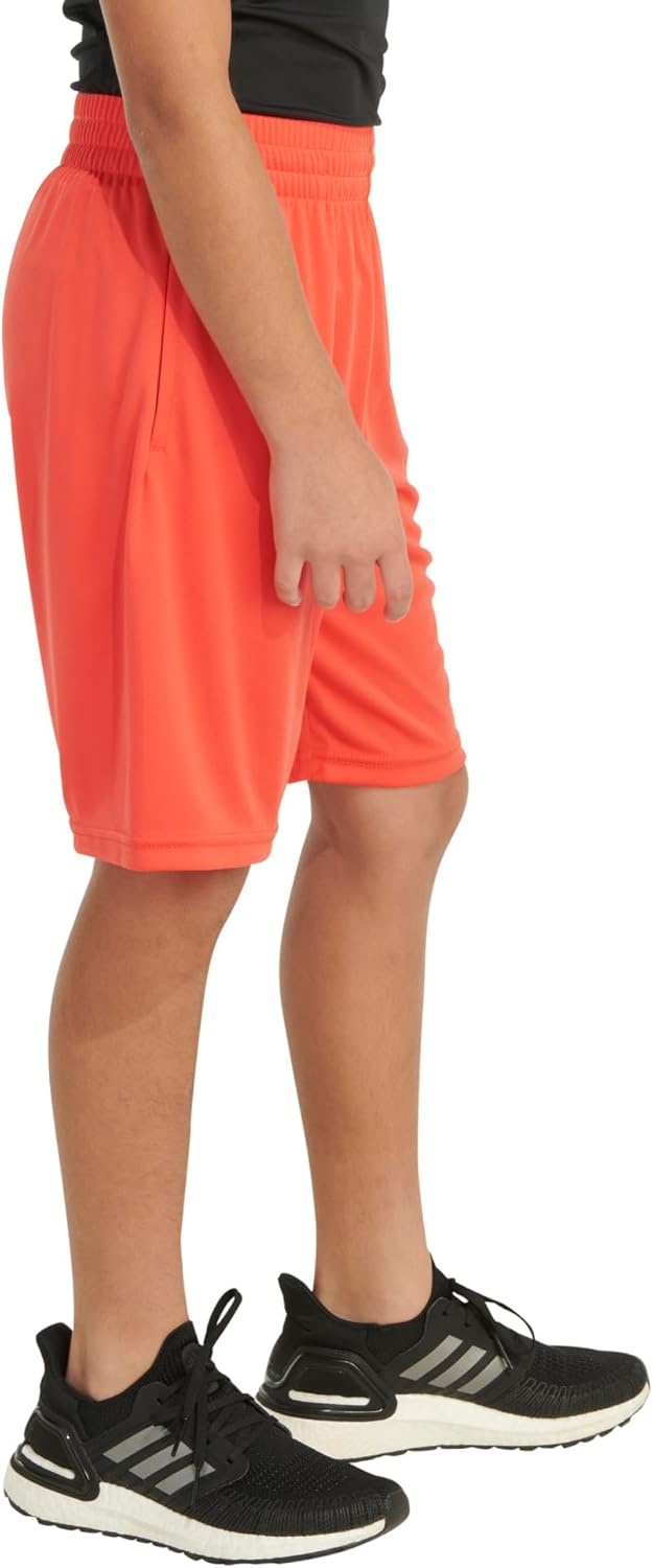 image:imageadidas Boys Elastic Waistband Essential Woven Sportswear ShortsBright Red