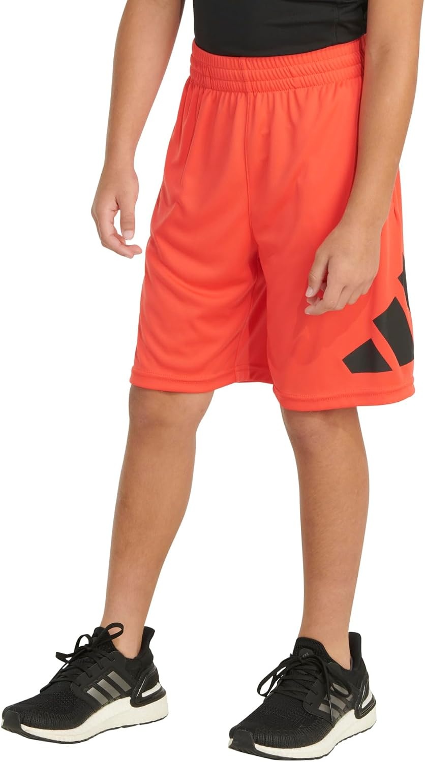 image:imageadidas Boys Elastic Waistband Essential Woven Sportswear ShortsBright Red
