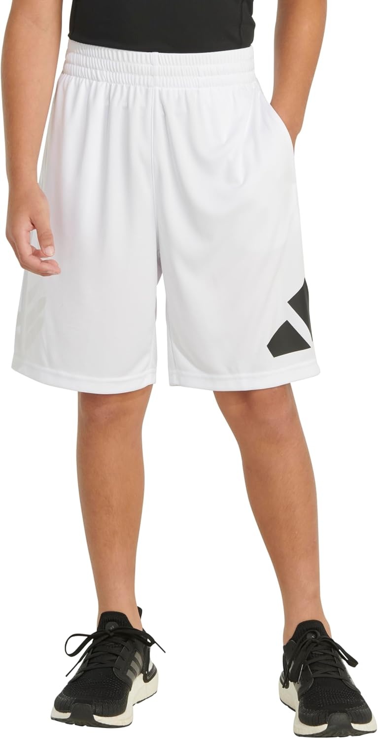 image:imageadidas Boys Elastic Waistband Essential Woven Sportswear ShortsBright White