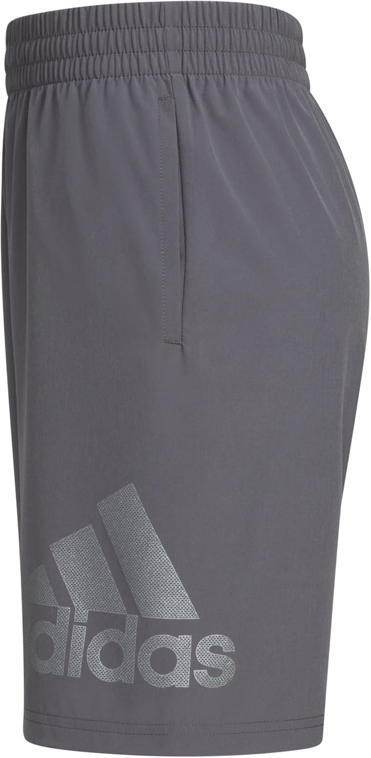 image:imageadidas Boys Elastic Waistband Essential Woven Sportswear ShortsDark Grey