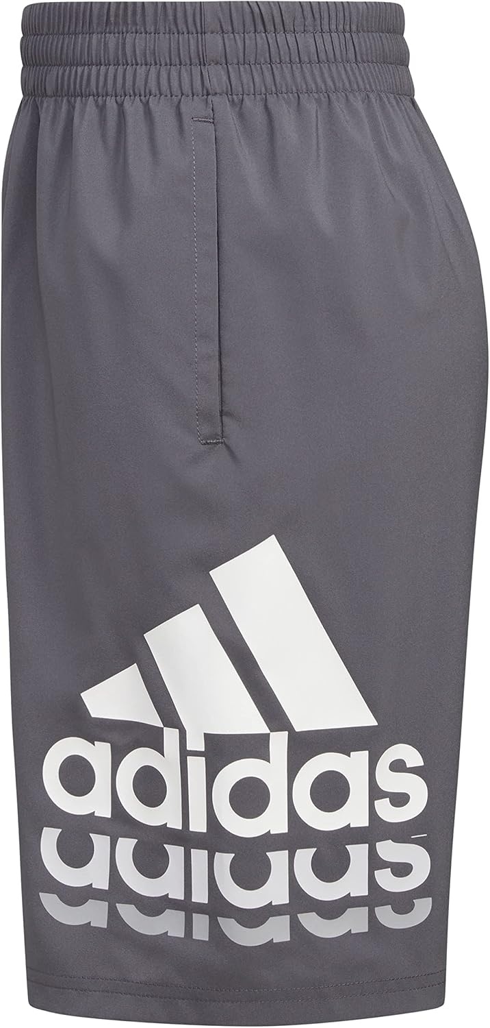 image:imageadidas Boys Elastic Waistband Essential Woven Sportswear ShortsGrey Five