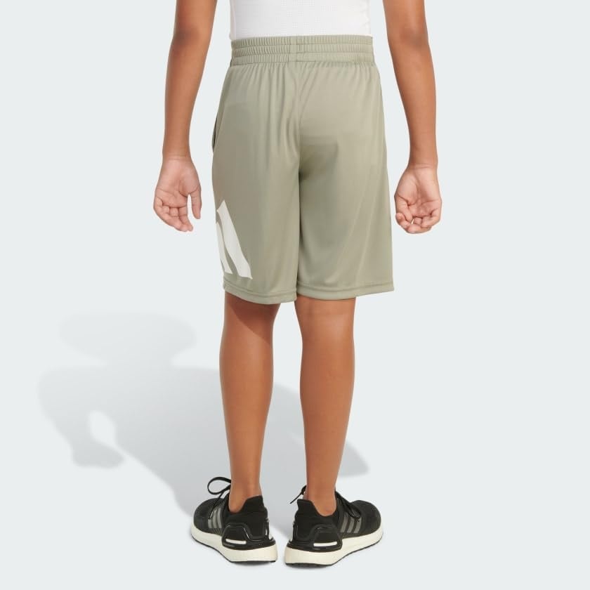 image:imageadidas Boys Elastic Waistband Essential Woven Sportswear ShortsLight Grey