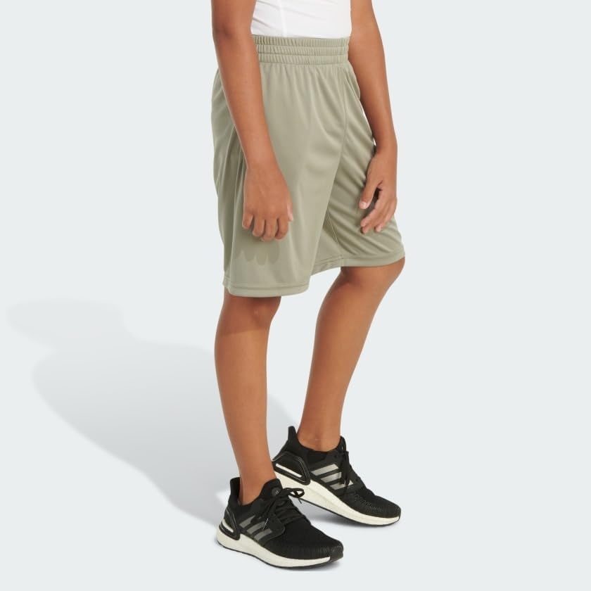 image:imageadidas Boys Elastic Waistband Essential Woven Sportswear ShortsLight Grey