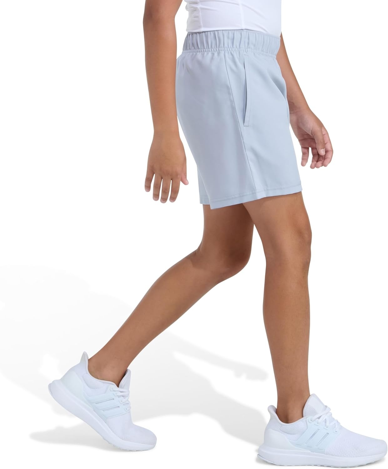 image:imageadidas Boys Essentials Small Logo Woven ShortHalo Silver