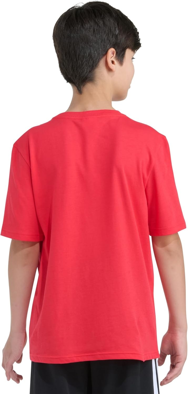 image:imageadidas Boys Short Sleeve TShirt Camouflage Logo TeePure Ruby