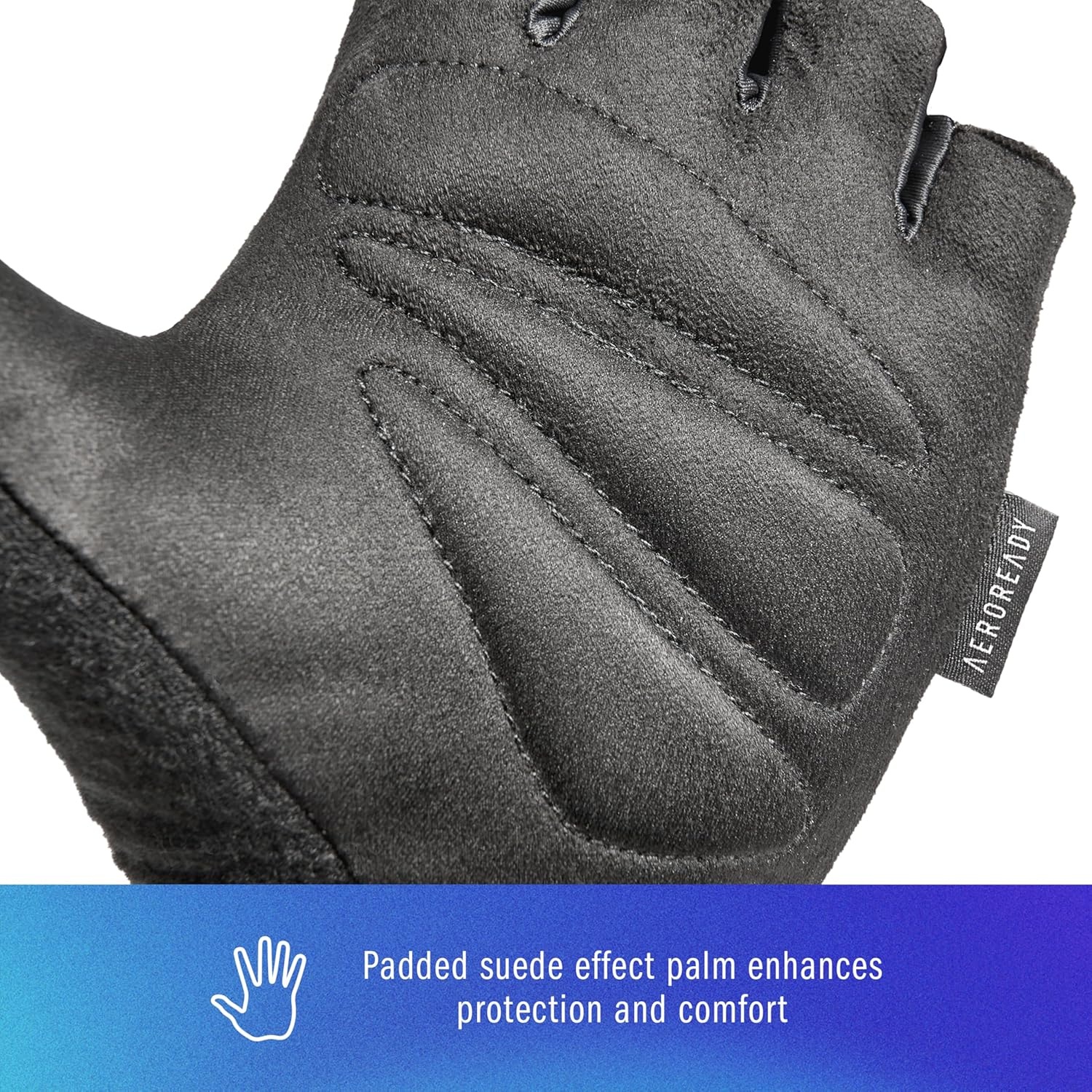 image:imageadidas Essential Training amp Weightlifting Gloves Fingerless Workout GlovesBlue