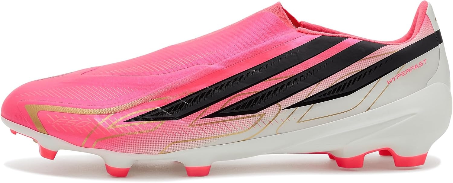 image:imageadidas F50 Hyperfast League Laceless Firm Ground Soccer CleatsSolar TurboCore BlackGold Metallic