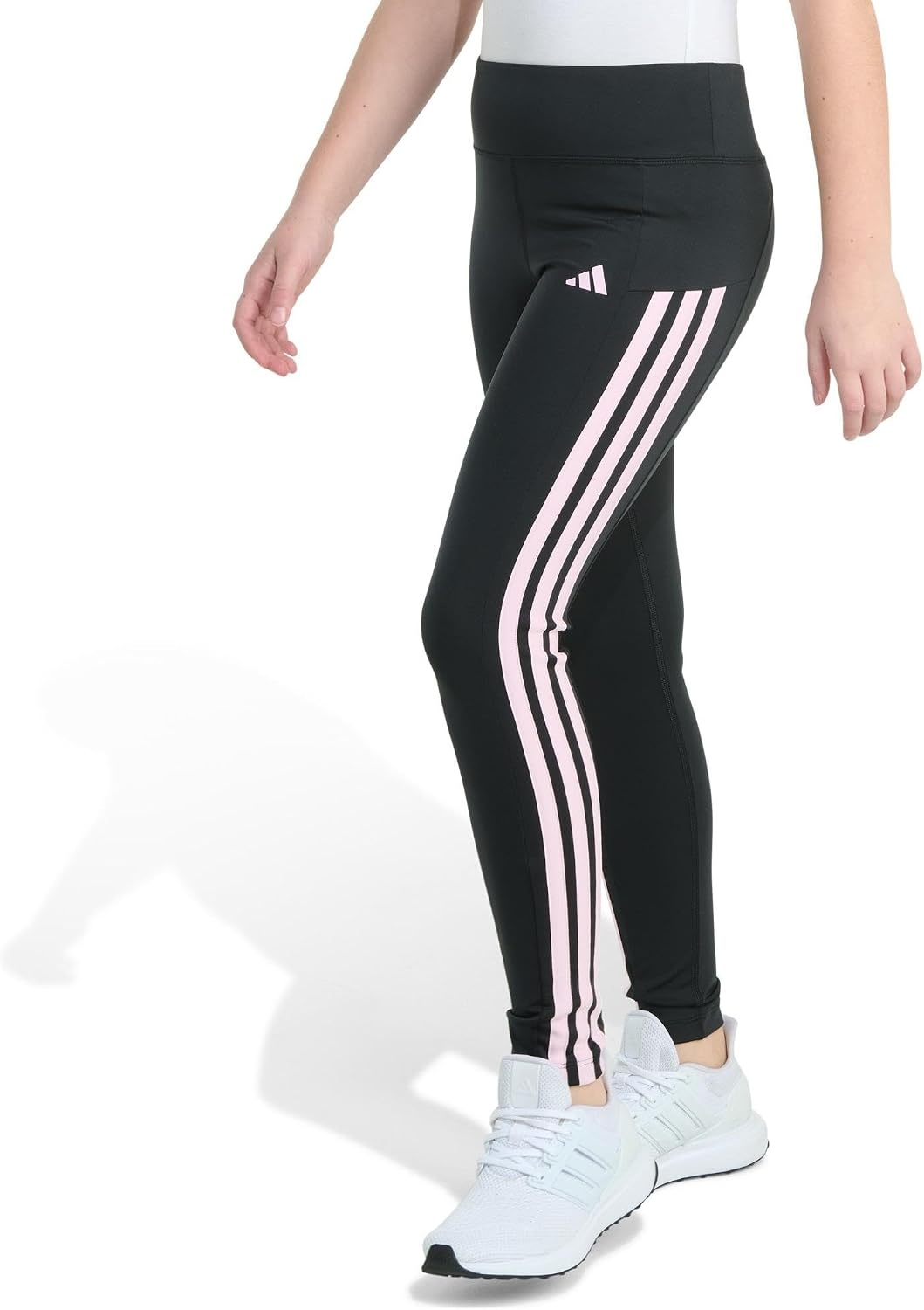 image:imageadidas Girls 3Stripe LeggingBlack With Pink
