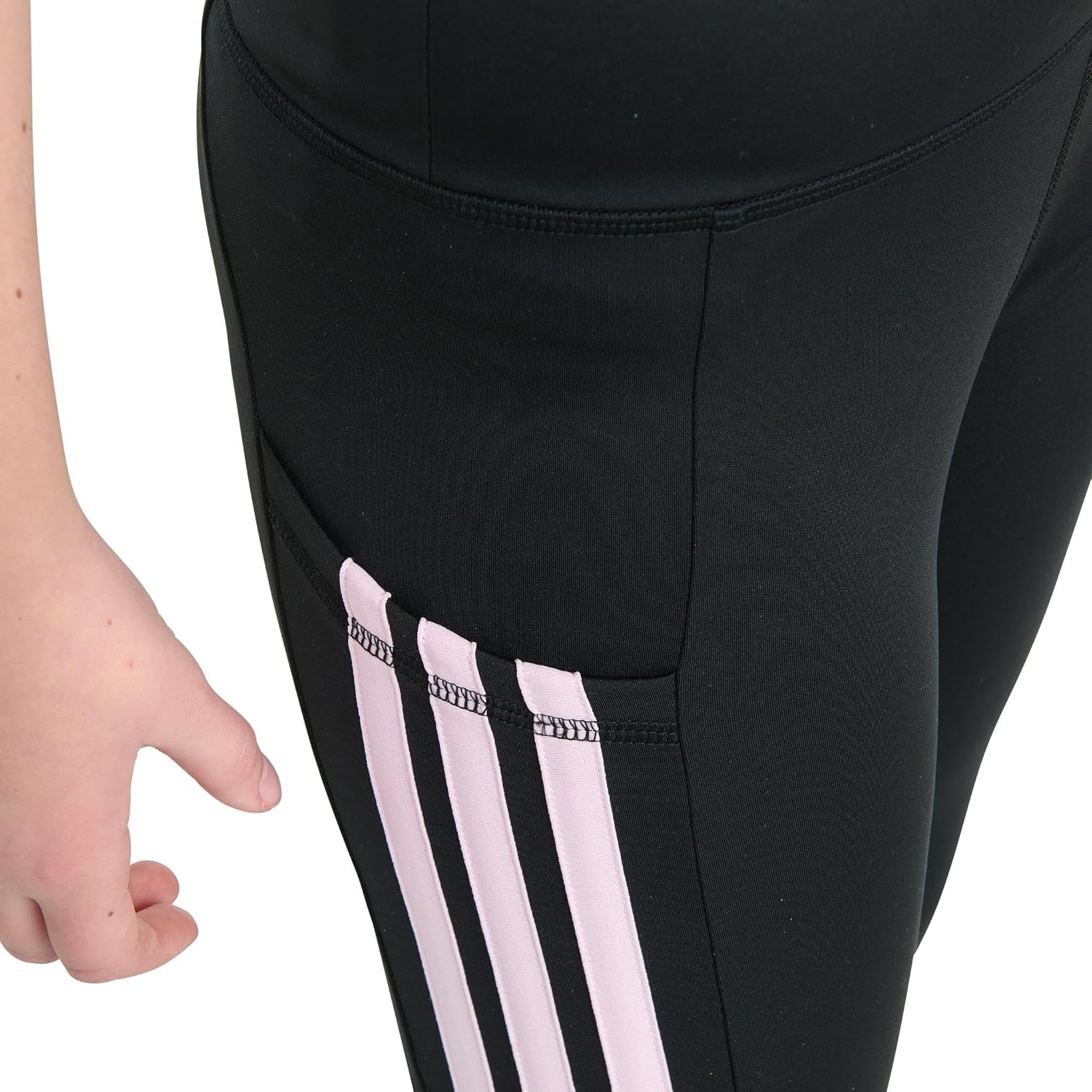 image:imageadidas Girls 3Stripe LeggingBlack With Pink