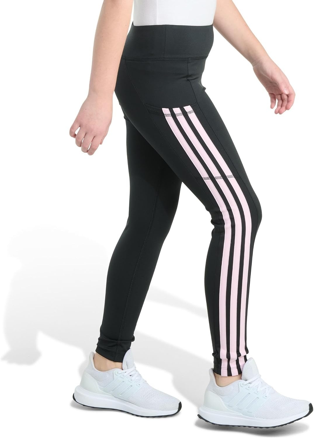 image:imageadidas Girls 3Stripe LeggingBlack With Pink