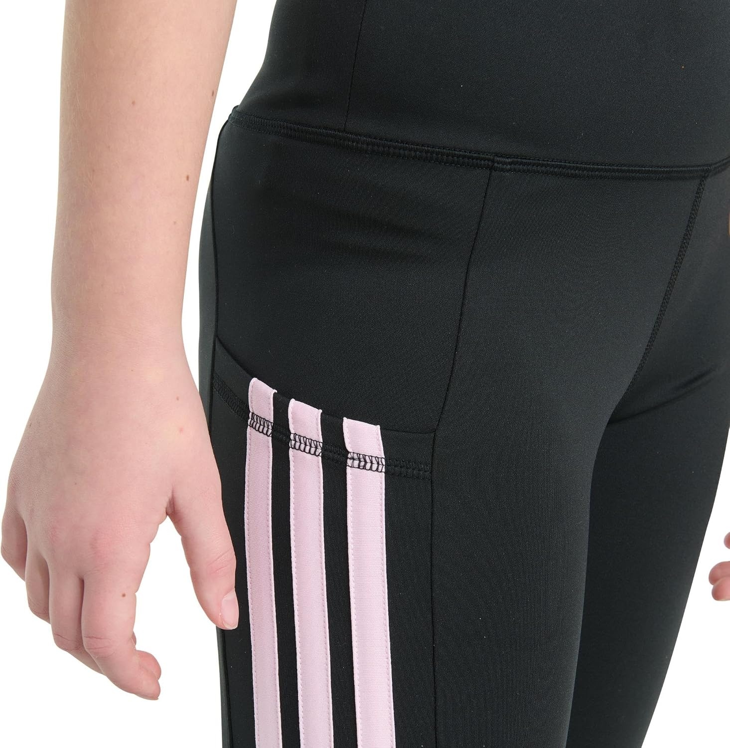 image:imageadidas Girls 3Stripe LeggingBlack With Pink