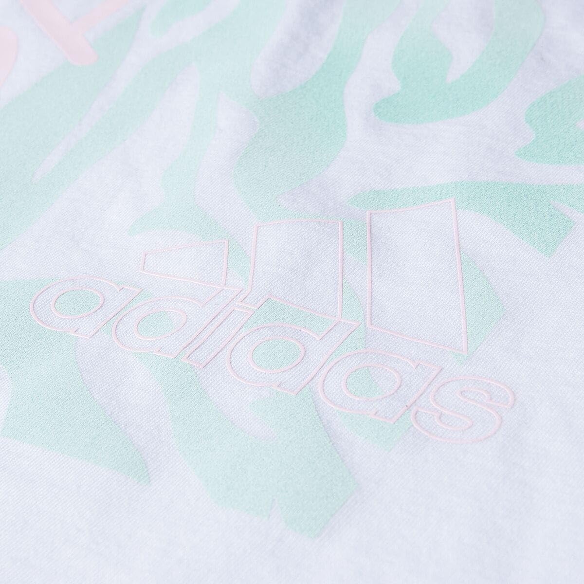 image:imageadidas Girls Short Sleeve Scoop Neck Tee TShirtWhite With Green