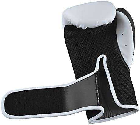 image:imageadidas Hybrid 150 Boxing Gloves Leather Training Boxing Gloves for Men amp Women Kickboxing Heavy Bag MMA amp Workout Gloves Available in 10 12 14 16 oz BlackWhite WhiteBlackWHITE BLACK