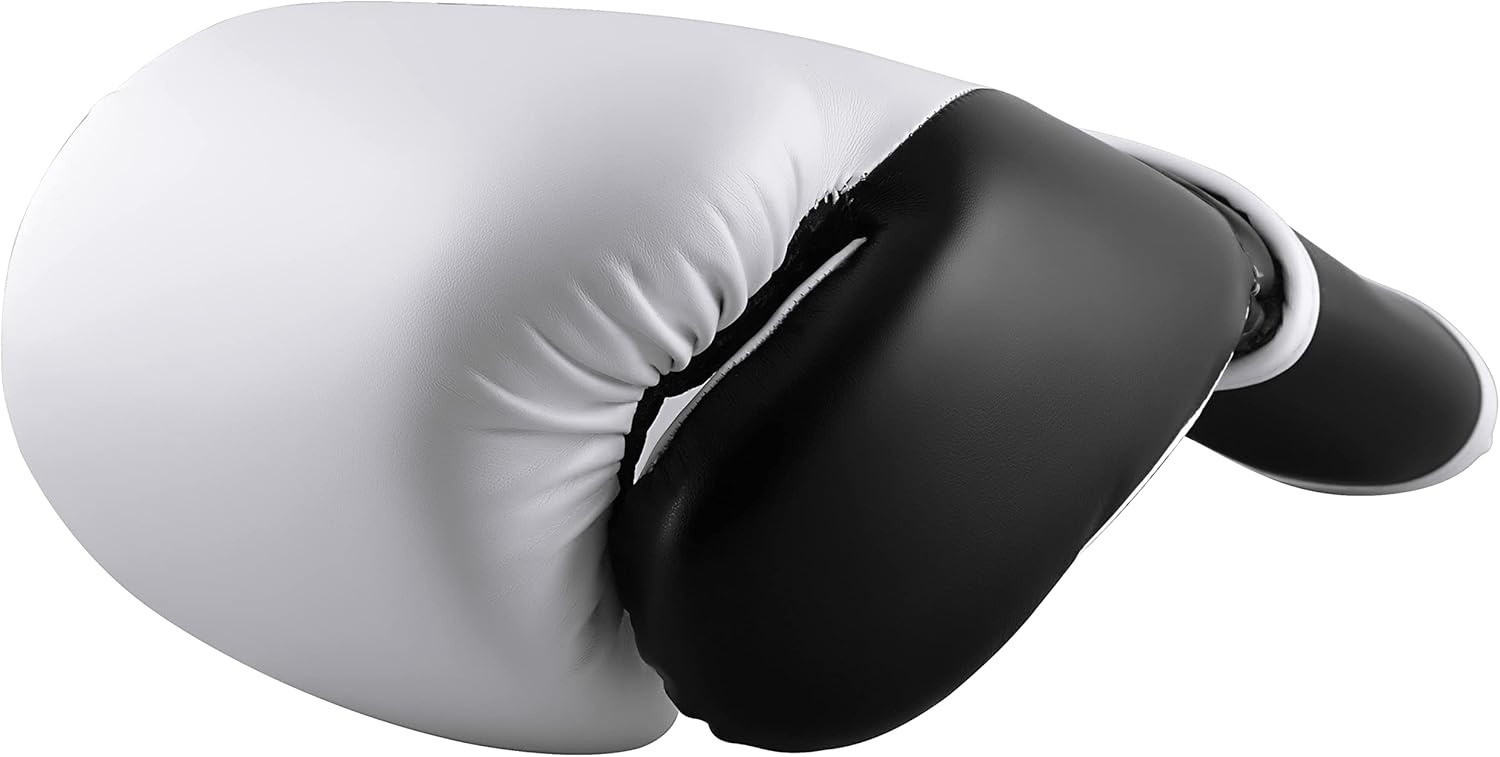 image:imageadidas Hybrid 150 Boxing Gloves Leather Training Boxing Gloves for Men amp Women Kickboxing Heavy Bag MMA amp Workout Gloves Available in 10 12 14 16 oz BlackWhite WhiteBlackWHITE BLACK