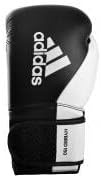 image:imageadidas Hybrid 150 Boxing Gloves Leather Training Boxing Gloves for Men amp Women Kickboxing Heavy Bag MMA amp Workout Gloves Available in 10 12 14 16 oz BlackWhite WhiteBlackBLACK WHITE