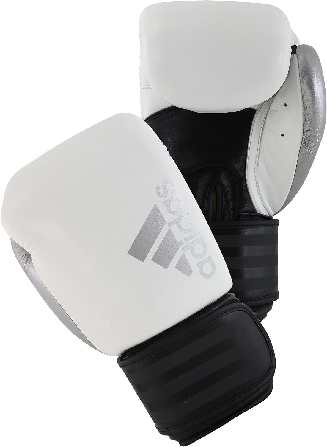 image:imageadidas Hybrid 200 Leather Boxing and Kickboxing Gloves for Women amp MenBLACKGOLD