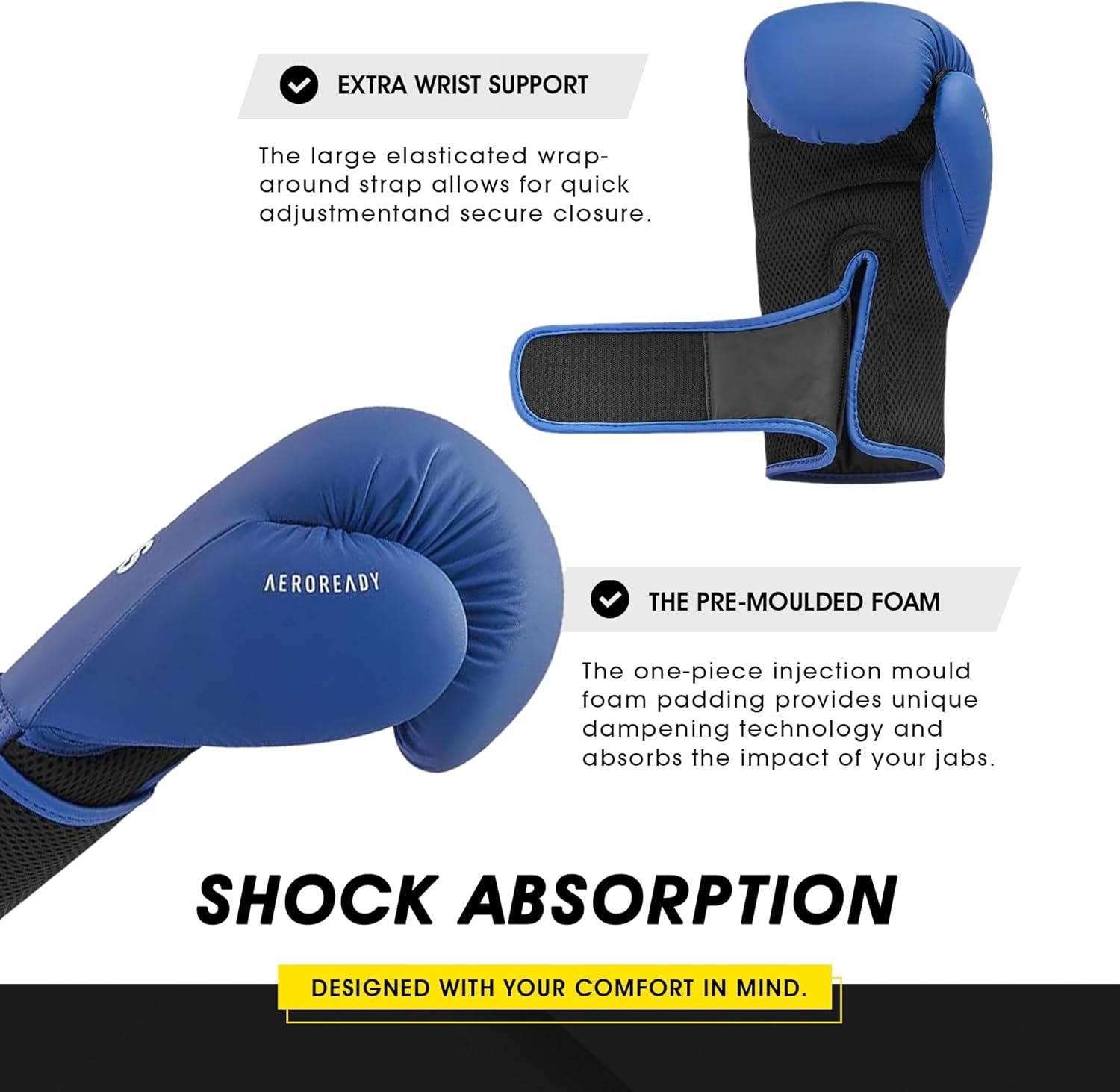 image:imageadidas Hybrid 25 Boxing Gloves for Boxing MMA Kickboxing Muay Thai Beginner Punching Bag Workouts Designed for Men amp Women Enhanced Training PerformanceBlack