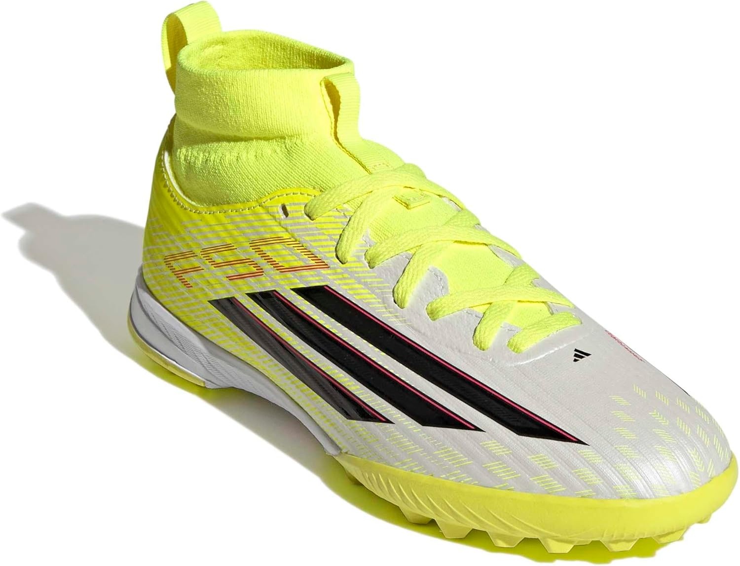 image:imageadidas Kids F50 League Mid Cut Turf FootballTeam Solar YellowBlackLucid Red