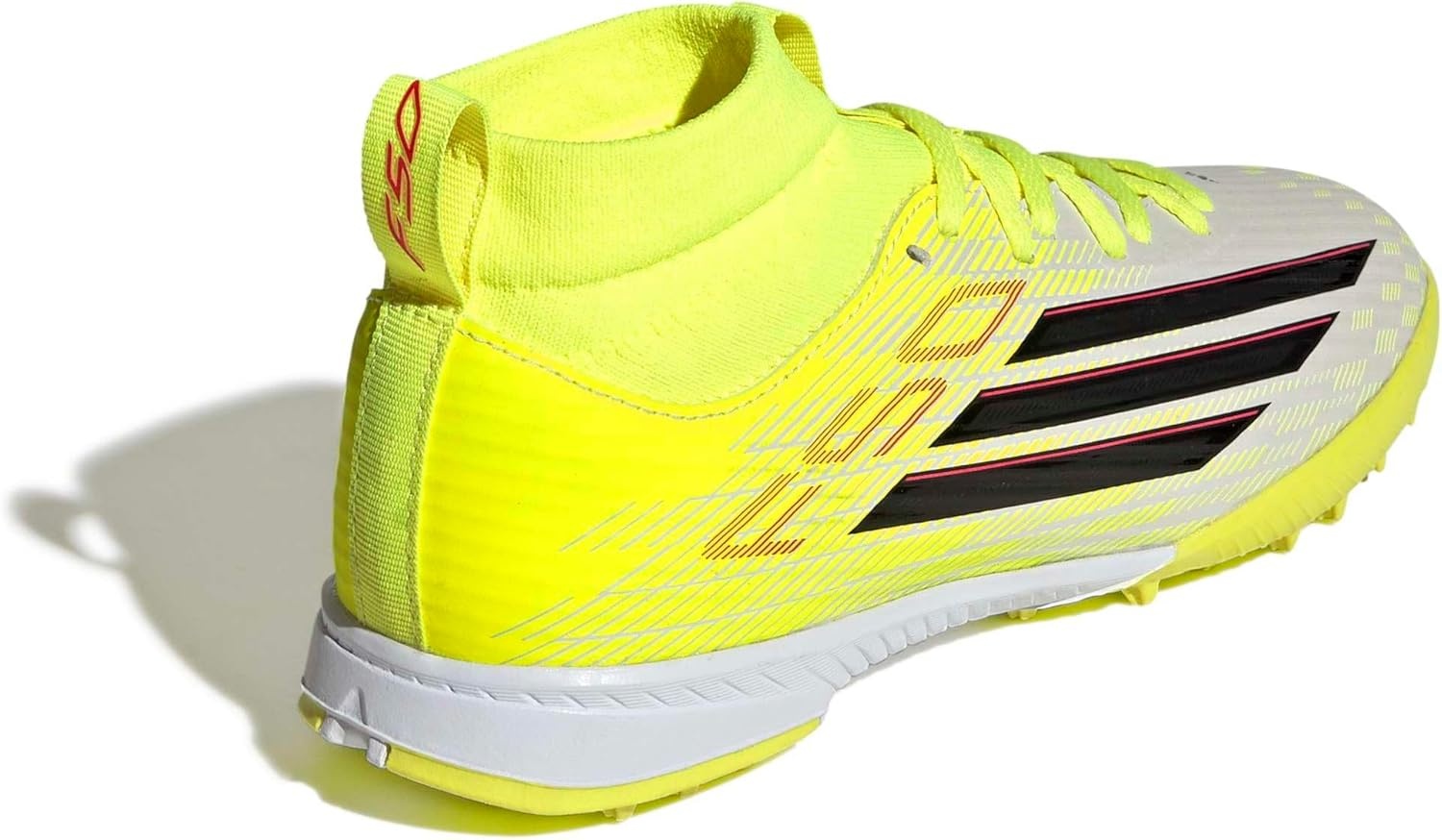 image:imageadidas Kids F50 League Mid Cut Turf FootballTeam Solar YellowBlackLucid Red