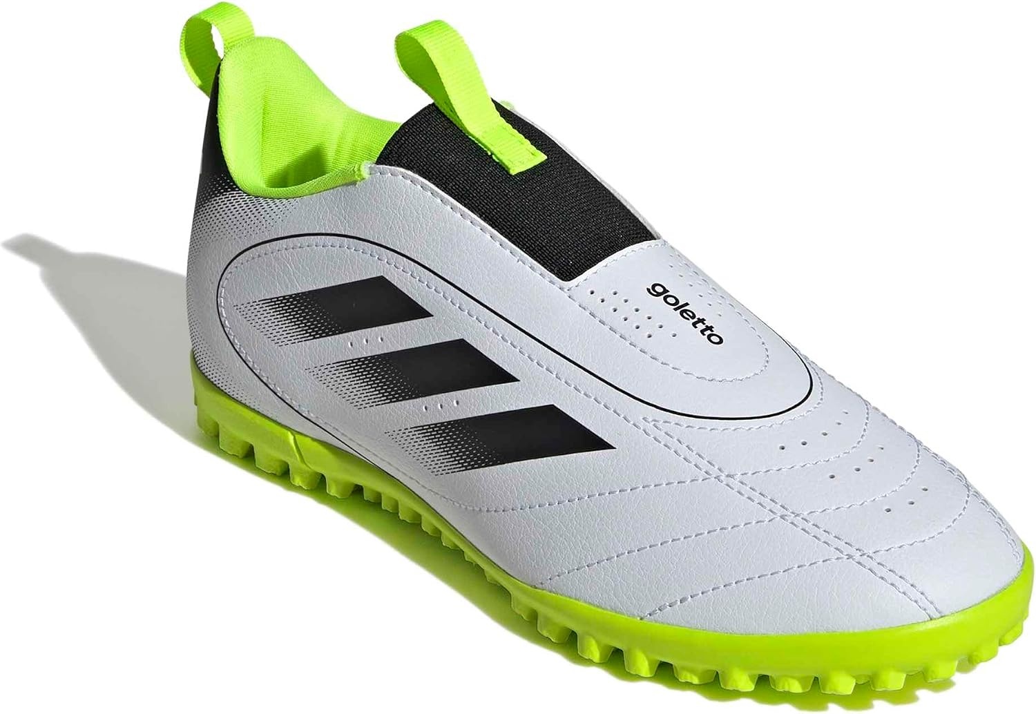 image:imageadidas Kids Goletto IX Laceless TurfWhiteBlackLucid Lemon