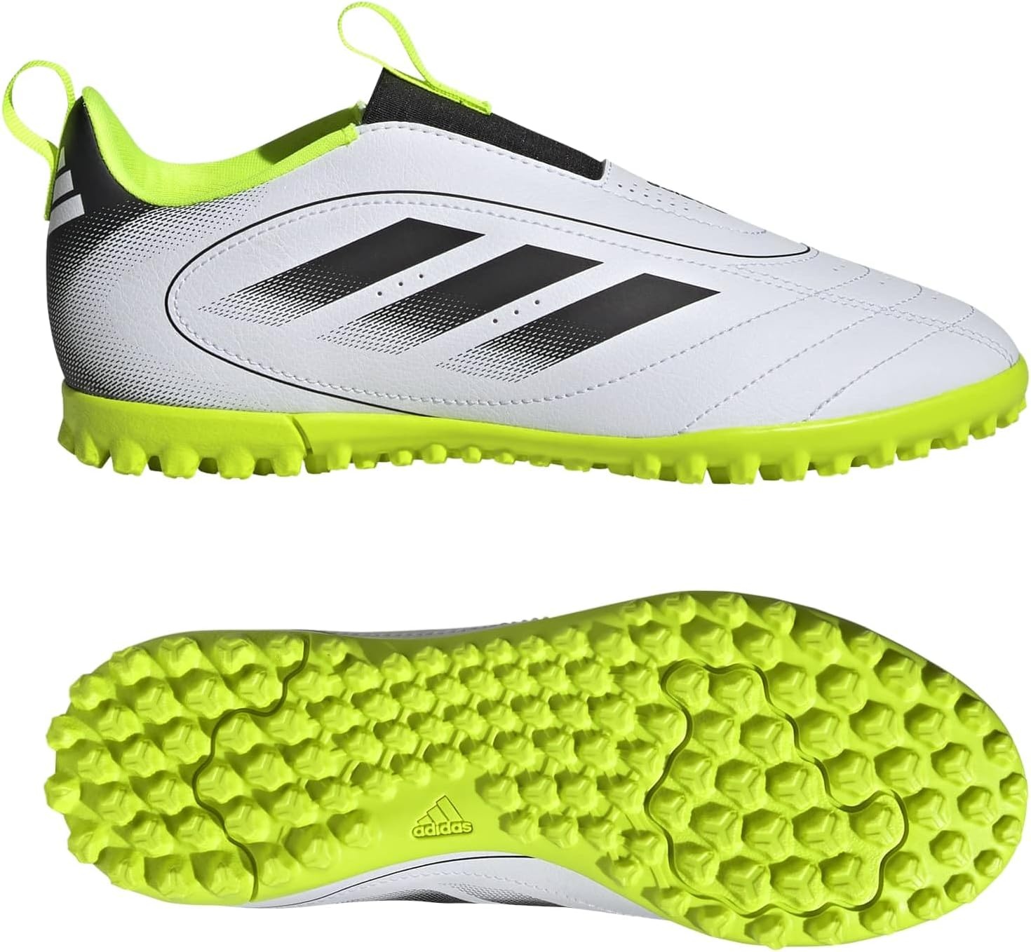 image:imageadidas Kids Goletto IX Laceless TurfWhiteBlackLucid Lemon