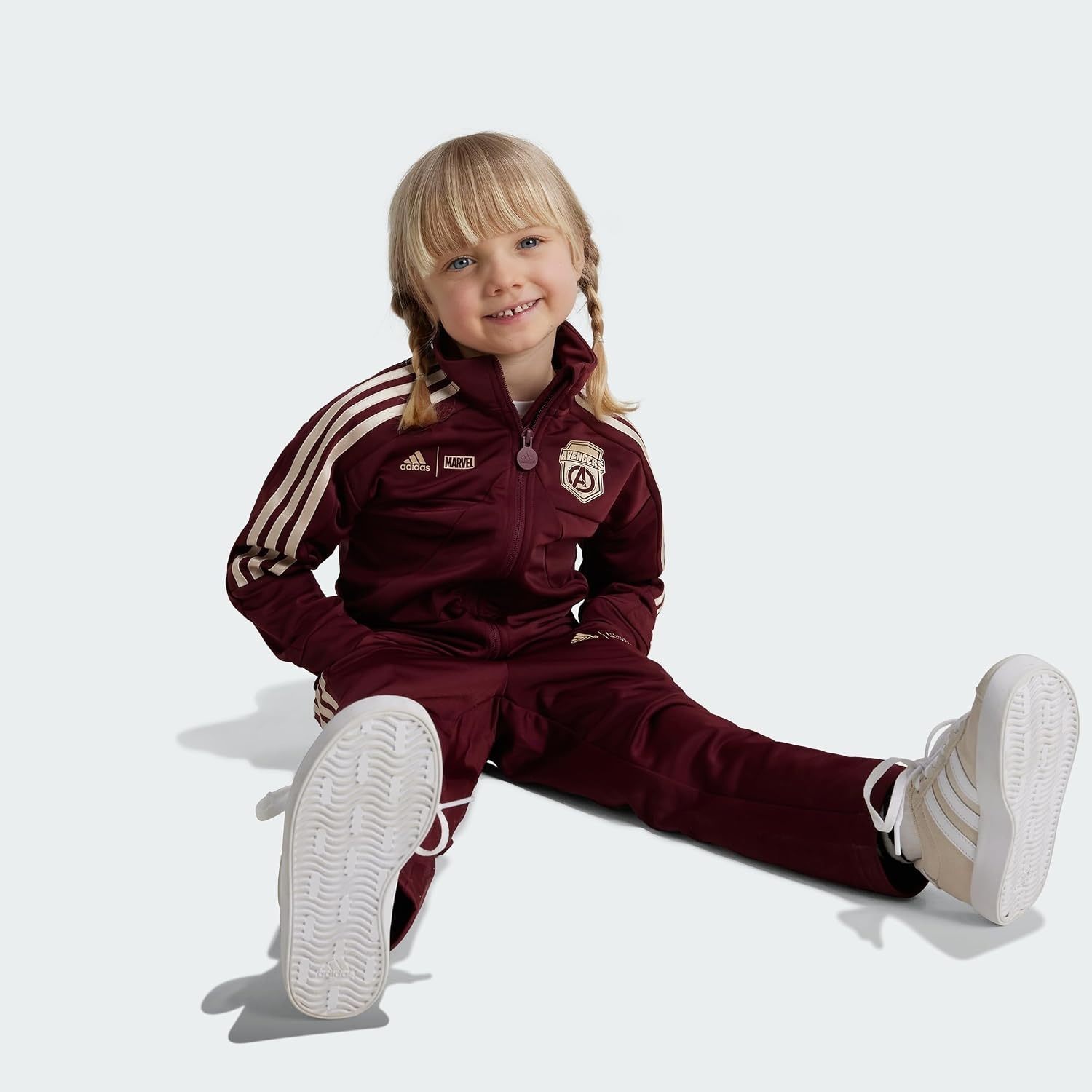 image:imageadidas Kids Marvel Avengers Tiro Track SuitShadow RedWonder Gold Metallic