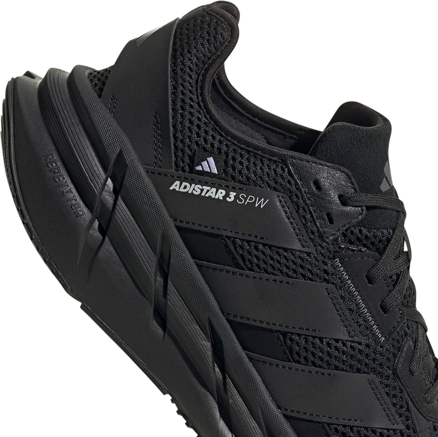 image:imageadidas Mens Adistar 3 Sportswear Lace Up Sneakers Shoes Casual GreyBlackBlackGrey