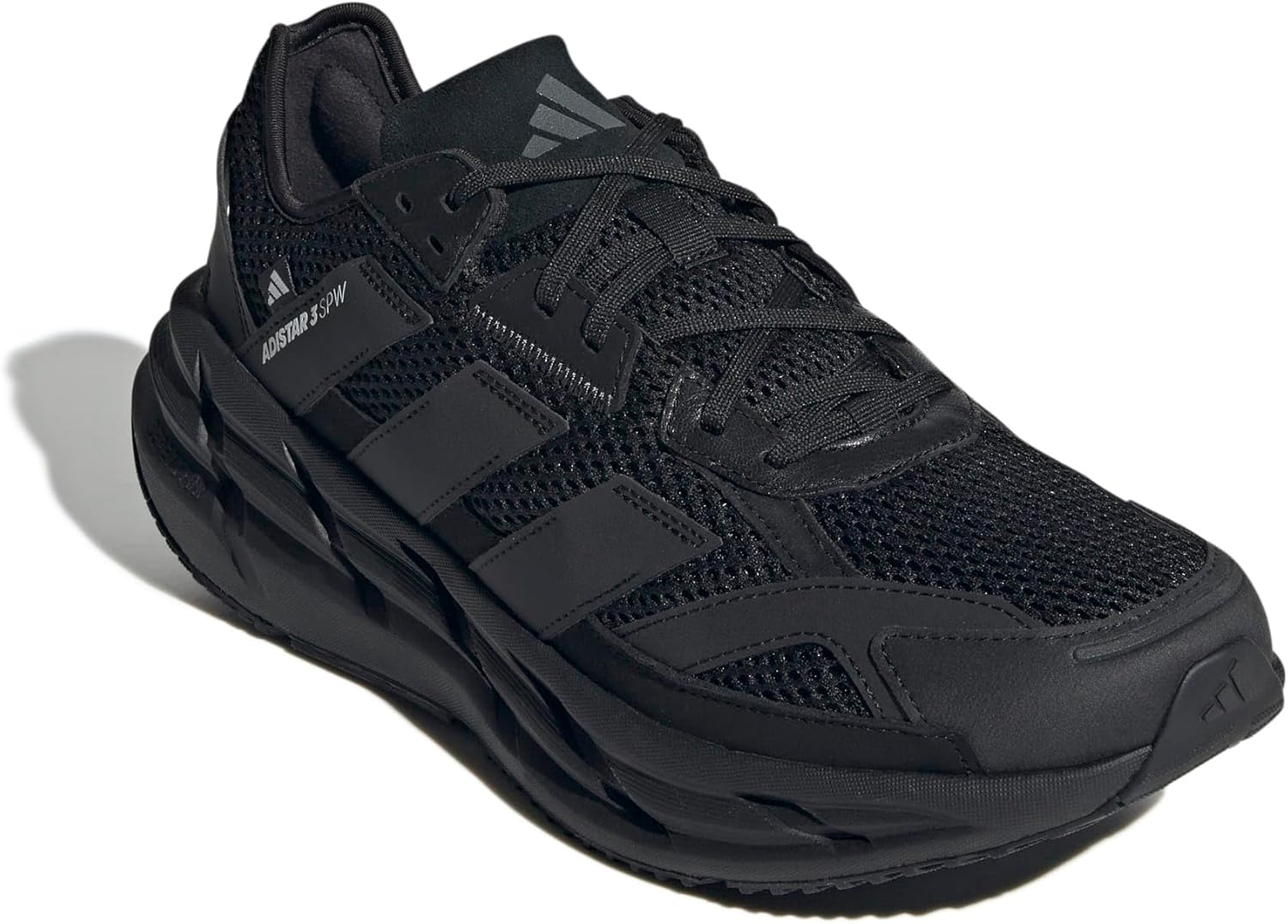image:imageadidas Mens Adistar 3 Sportswear Lace Up Sneakers Shoes Casual GreyBlackBlackGrey