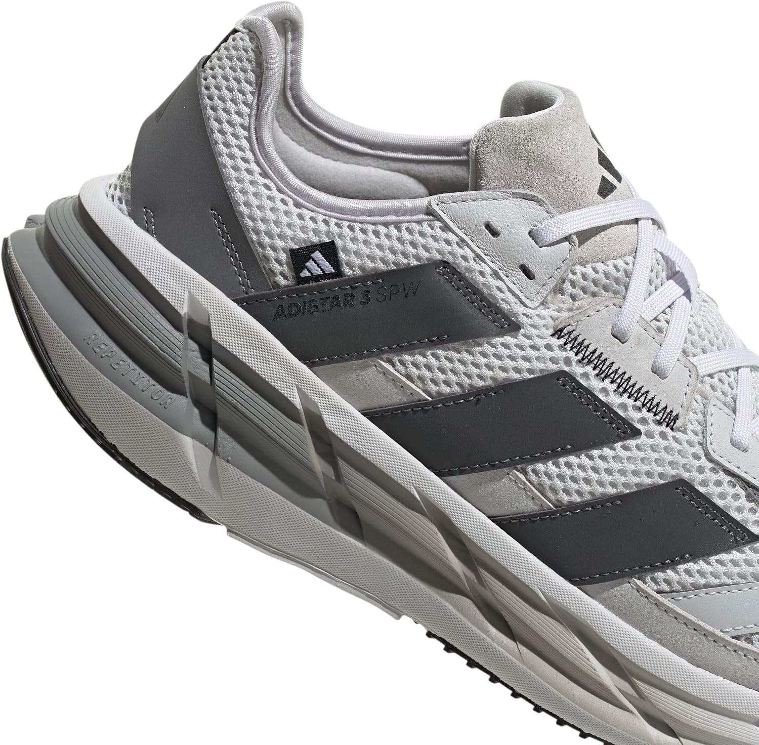 image:imageadidas Mens Adistar 3 Sportswear Lace Up Sneakers Shoes Casual GreyDash GreyGreyGrey