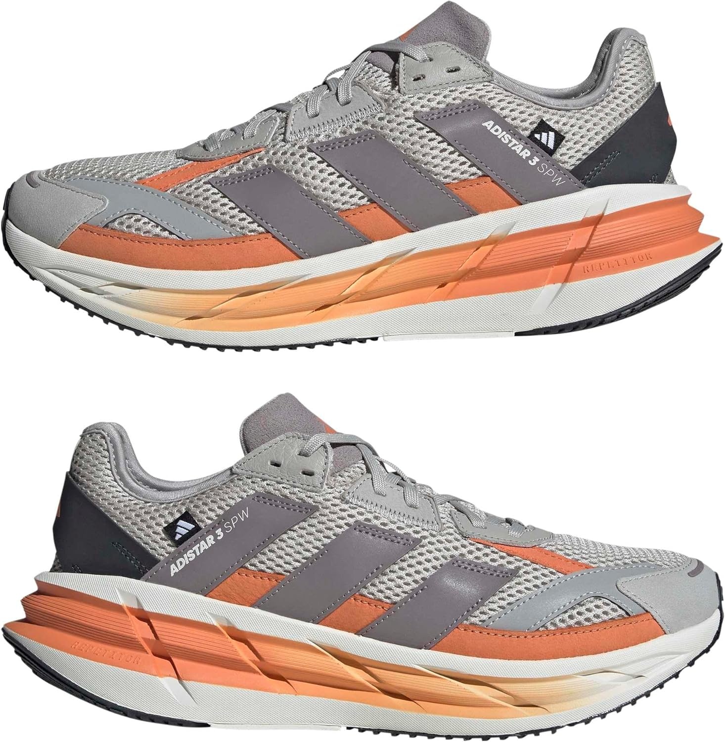 image:imageadidas Mens Adistar 3 Sportswear Lace Up Sneakers Shoes Casual GreyGreyTaupe Oxide