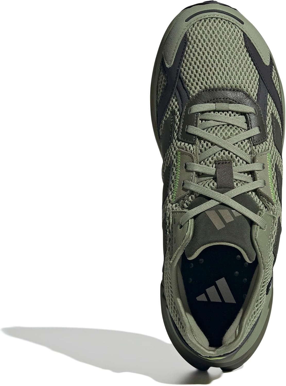 image:imageadidas Mens Adistar 3 Sportswear Lace Up Sneakers Shoes Casual GreyTent GreenNight CargoBlack