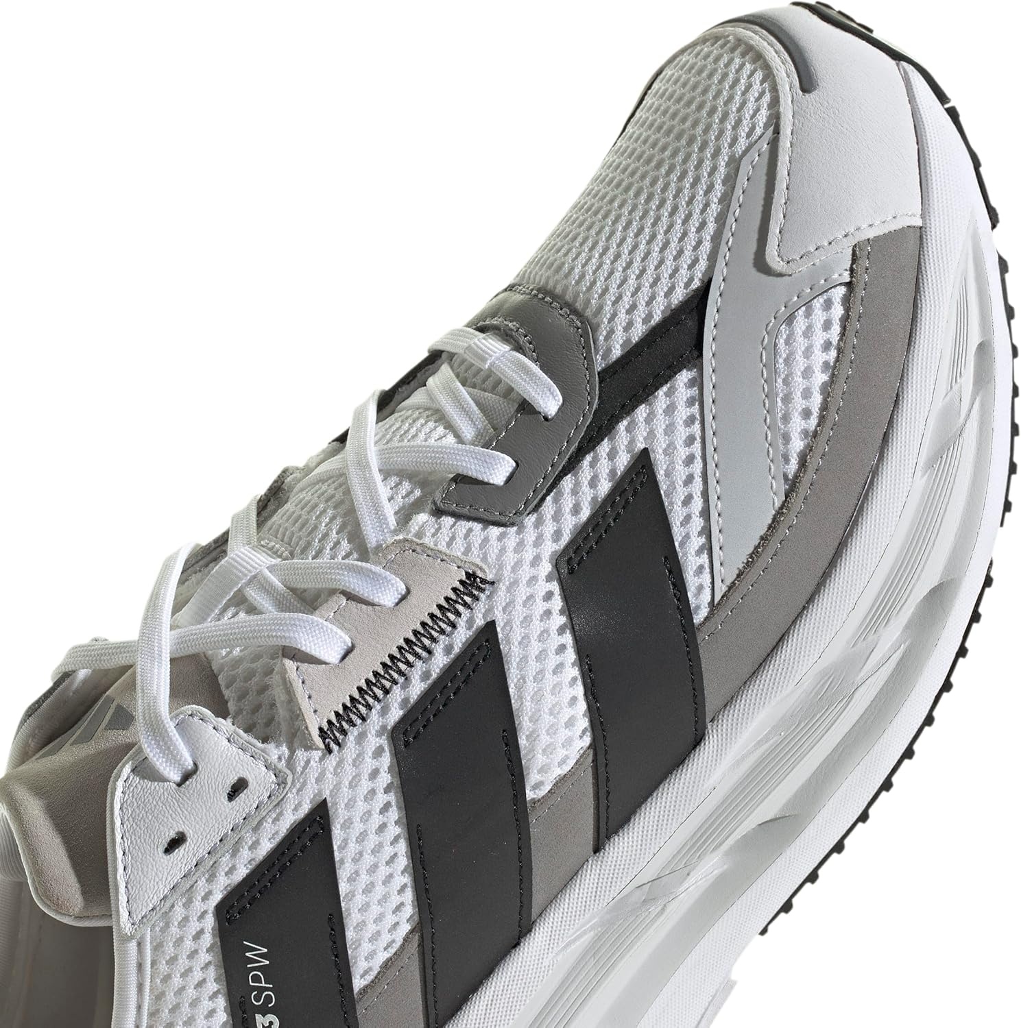 image:imageadidas Mens Adistar 3 Sportswear Lace Up Sneakers Shoes Casual GreyWhiteBlackDash Grey