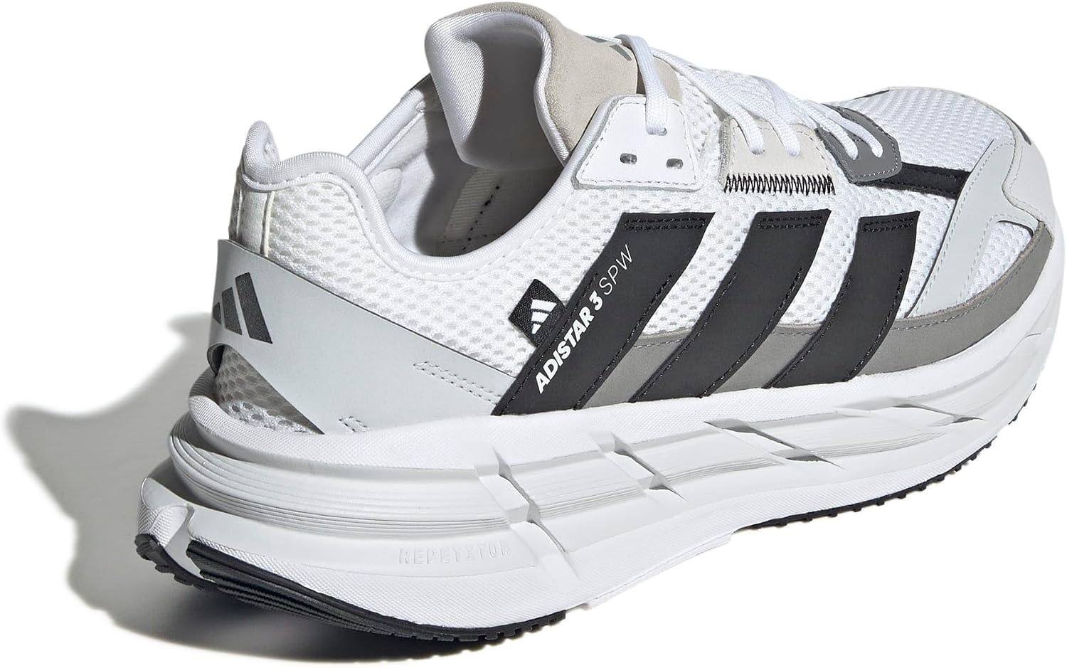 image:imageadidas Mens Adistar 3 Sportswear Lace Up Sneakers Shoes Casual GreyWhiteBlackDash Grey