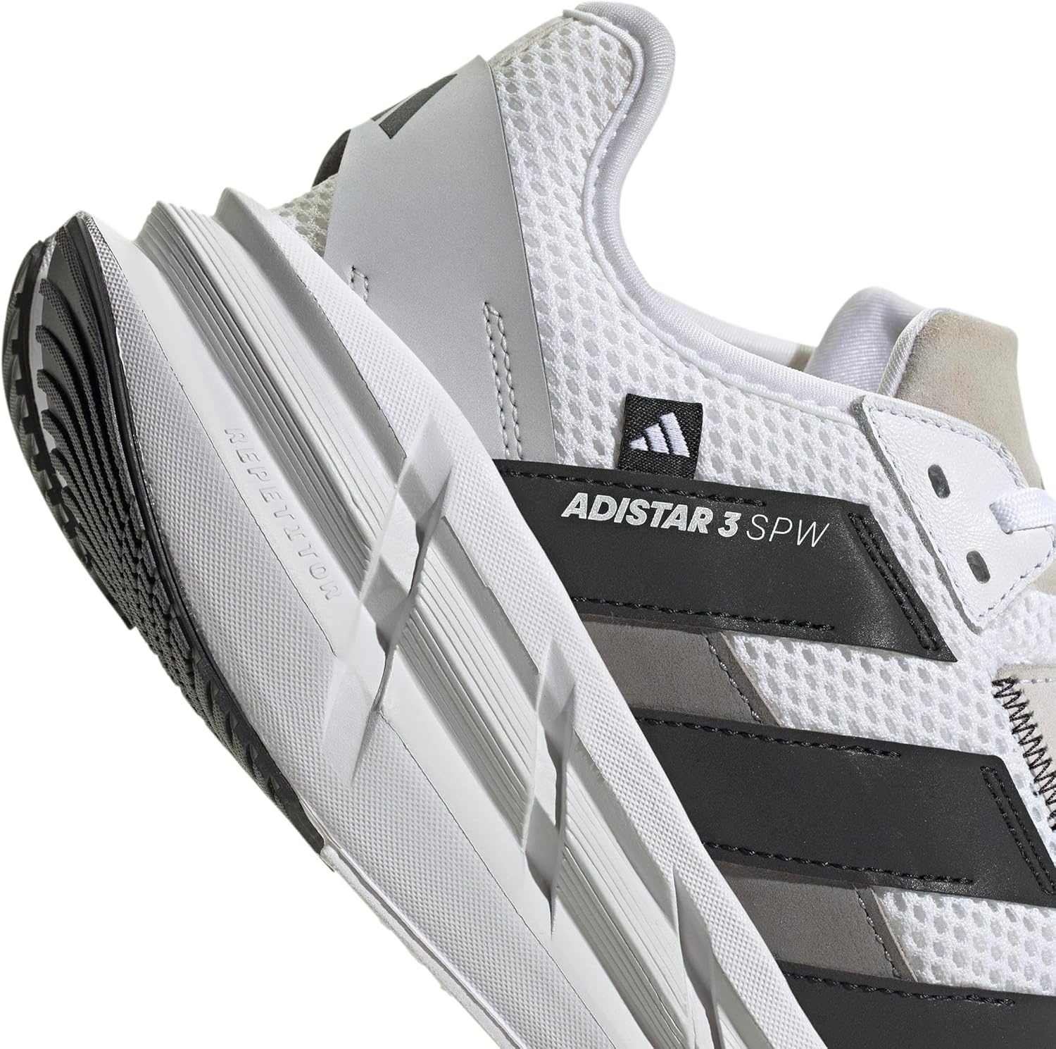 image:imageadidas Mens Adistar 3 Sportswear Lace Up Sneakers Shoes Casual GreyWhiteBlackDash Grey