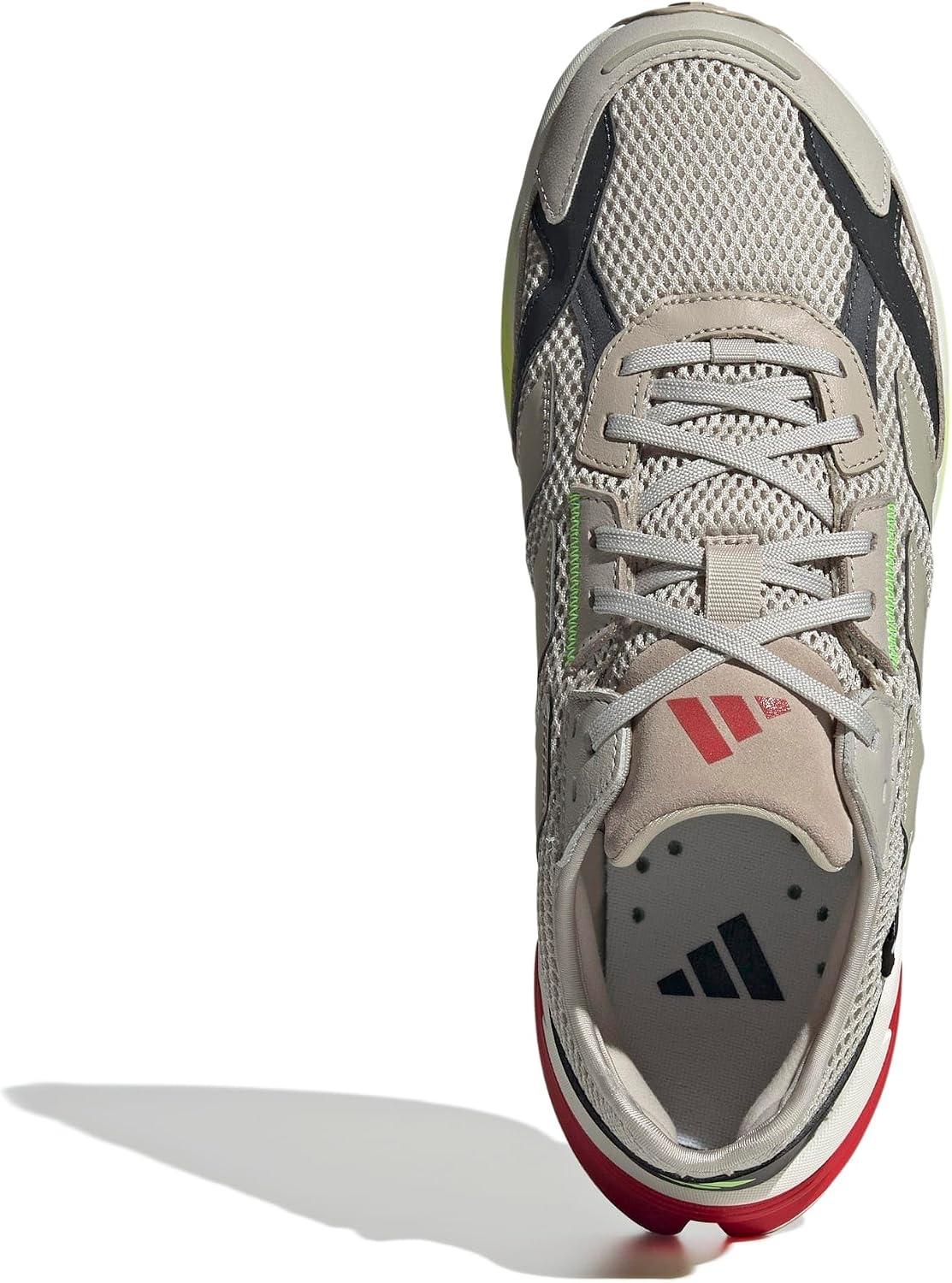 image:imageadidas Mens Adistar 3 Sportswear Lace Up Sneakers Shoes Casual GreyWonder AluminaWonder BeigeLucid Lemon