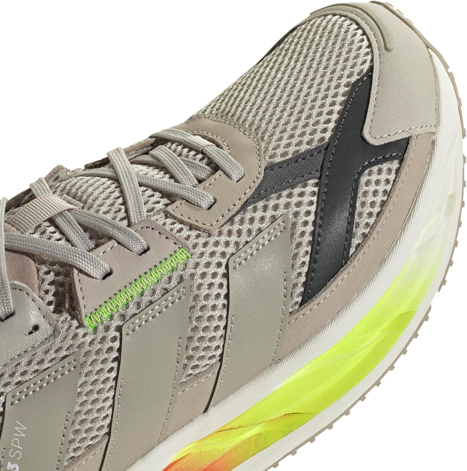 image:imageadidas Mens Adistar 3 Sportswear Lace Up Sneakers Shoes Casual GreyWonder AluminaWonder BeigeLucid Lemon