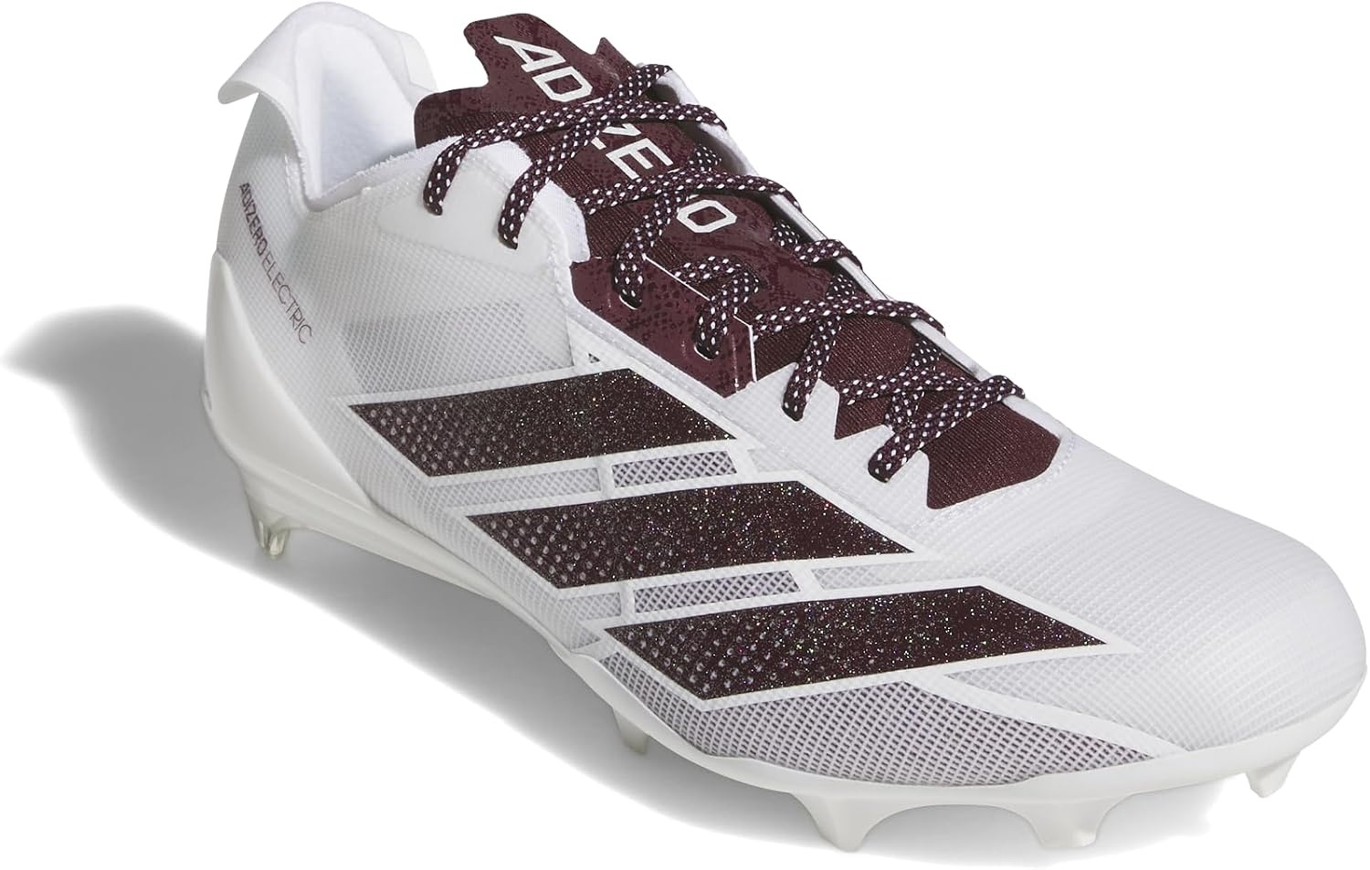 image:imageadidas Mens Adizero Electric Football Sneakers Shoes WhiteWhiteTeam MaroonWhite