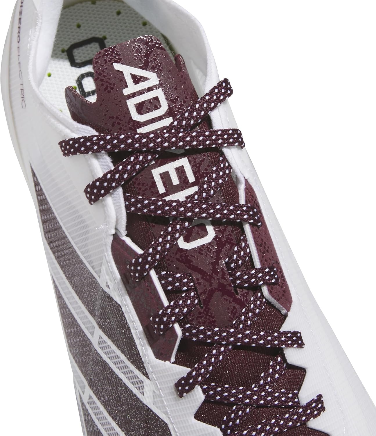 image:imageadidas Mens Adizero Electric Football Sneakers Shoes WhiteWhiteTeam MaroonWhite
