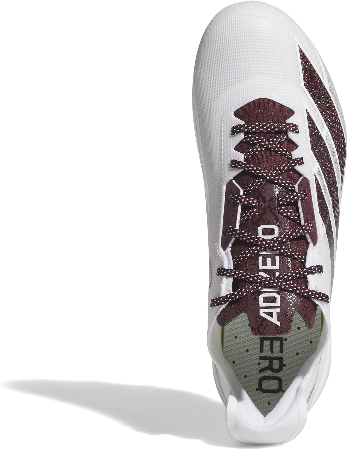 image:imageadidas Mens Adizero Electric Football Sneakers Shoes WhiteWhiteTeam MaroonWhite