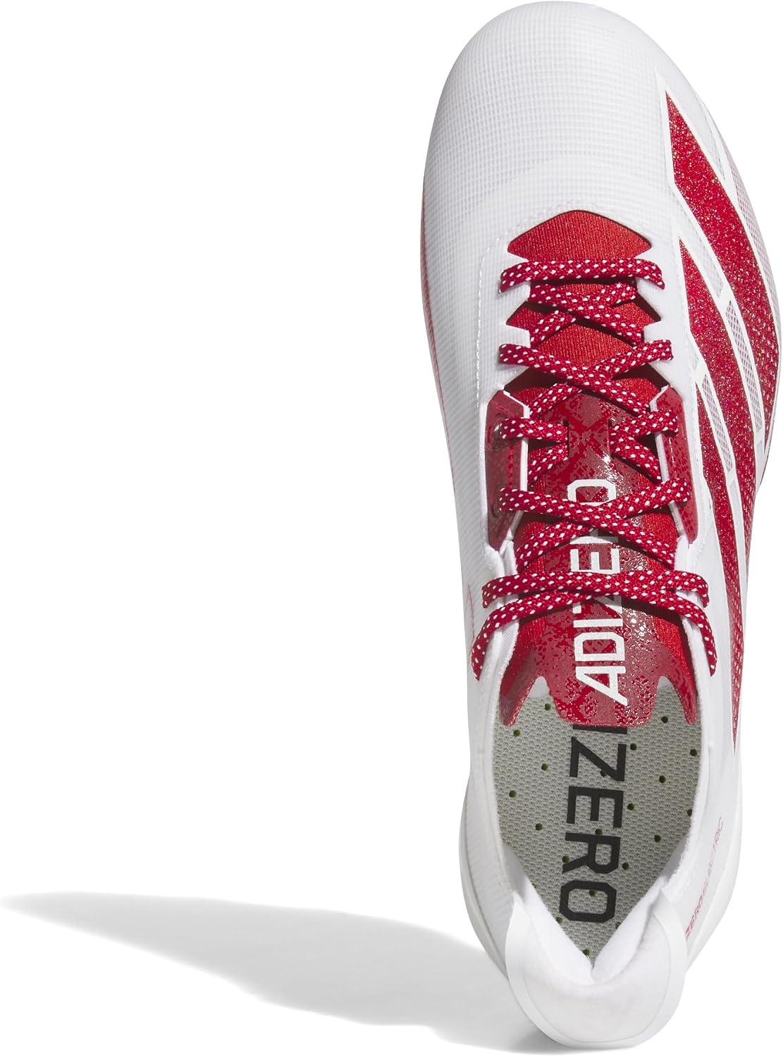 image:imageadidas Mens Adizero Electric Football Sneakers Shoes WhiteWhiteTeam Power RedWhite