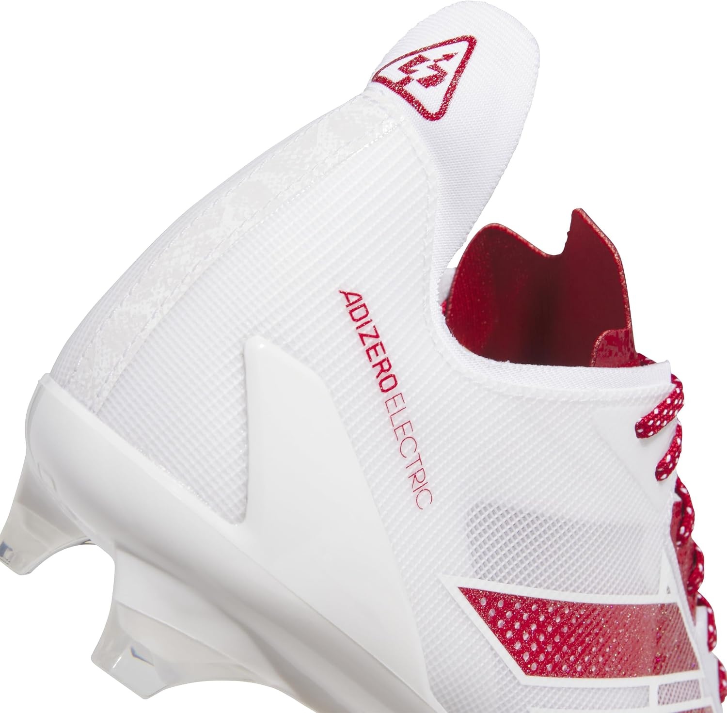 image:imageadidas Mens Adizero Electric Football Sneakers Shoes WhiteWhiteTeam Power RedWhite