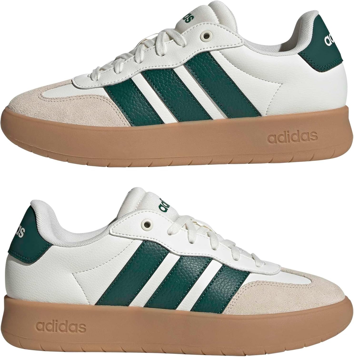image:imageadidas Mens Barreda Fashion SneakersOff WhiteCollegiate GreenGum