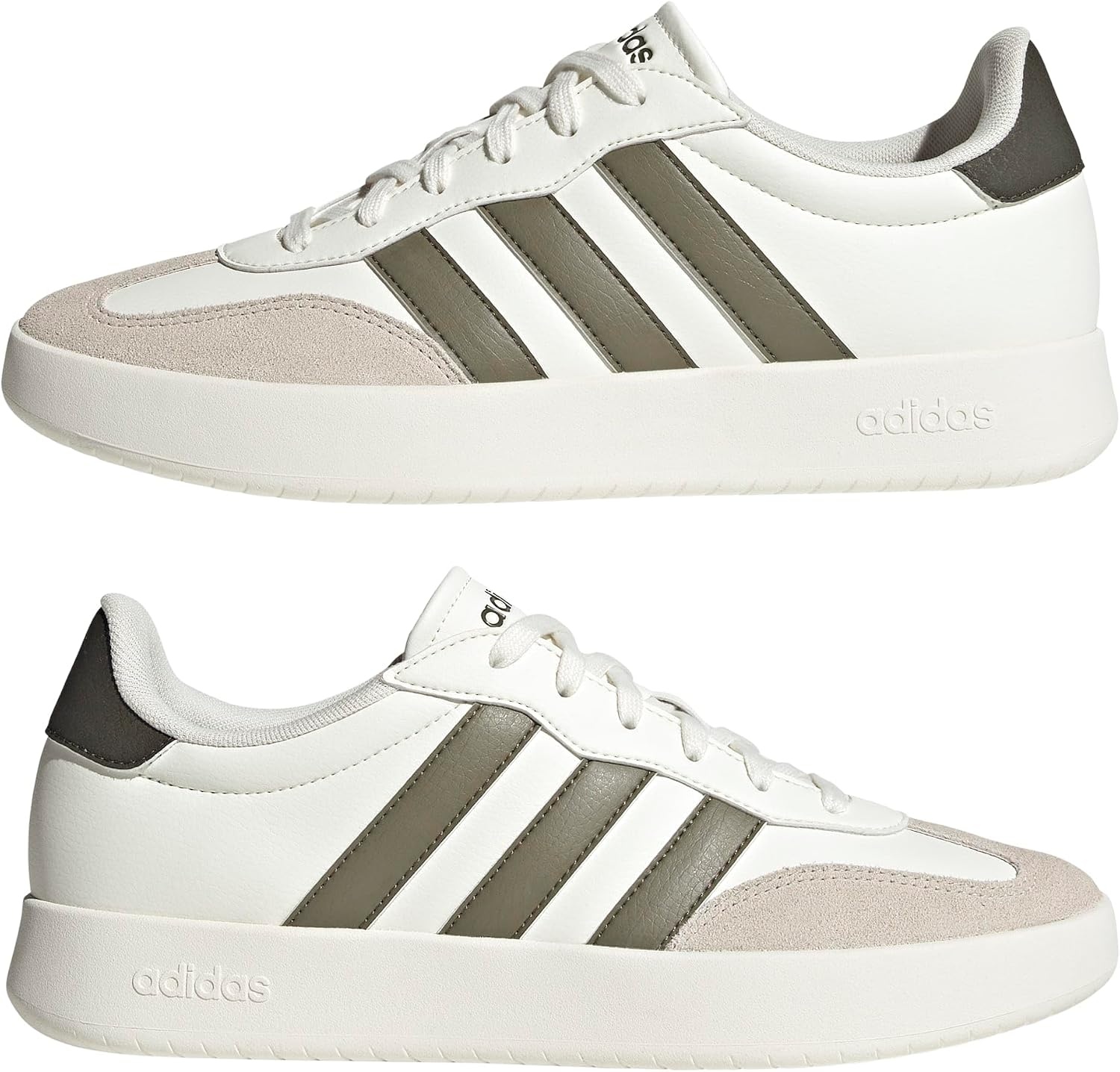 image:imageadidas Mens Barreda Fashion SneakersOff WhiteOlive StrataAlumina