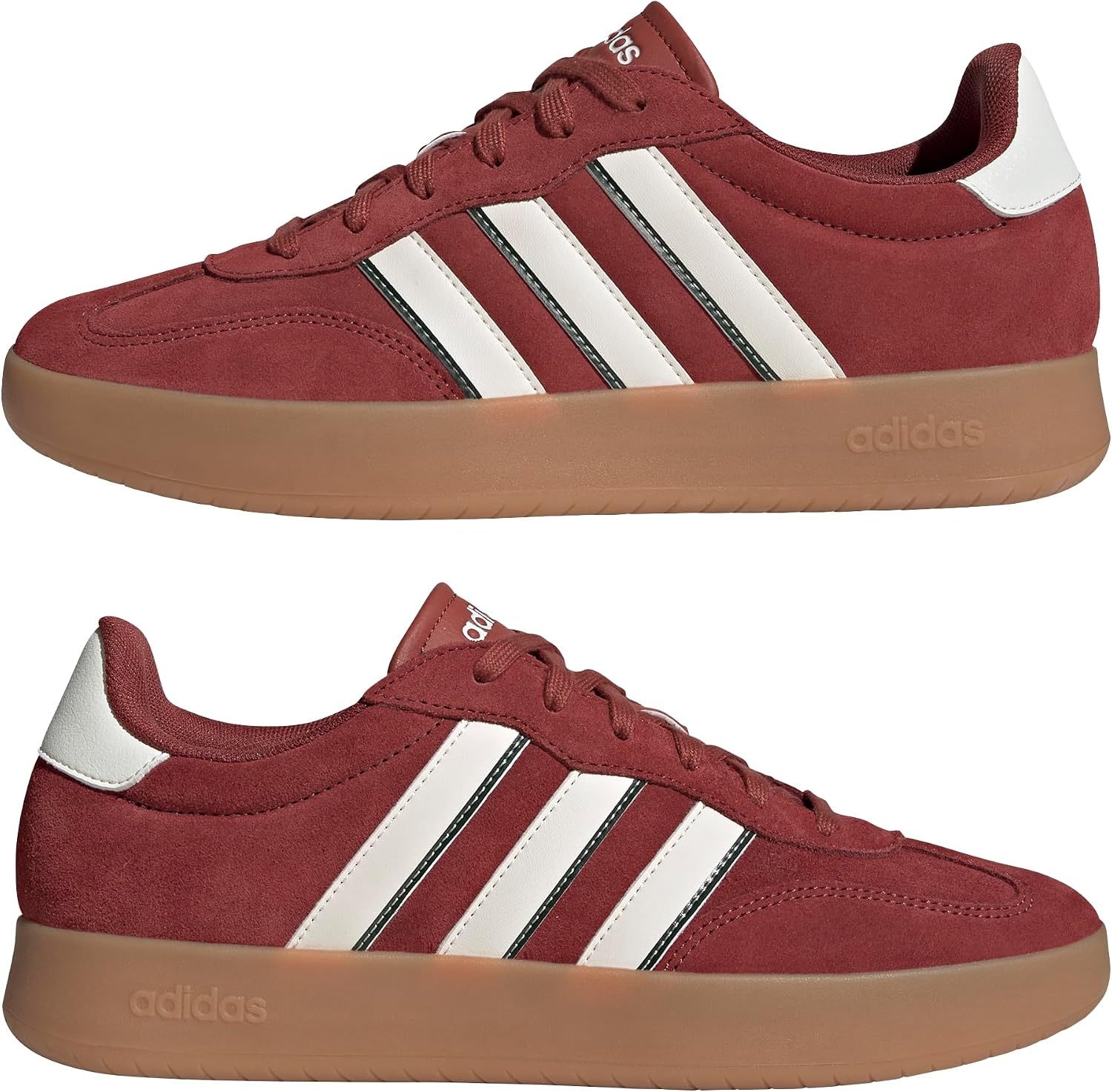 image:imageadidas Mens Barreda Fashion SneakersPreloved RubyOff WhiteCollegiate Green