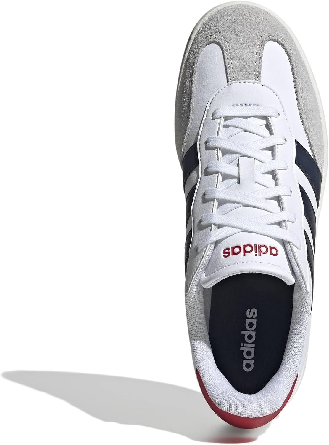 image:imageadidas Mens Barreda Fashion SneakersWhiteShadow NavyBetter Scarlet